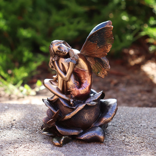 Resting Rose Fairy Statue