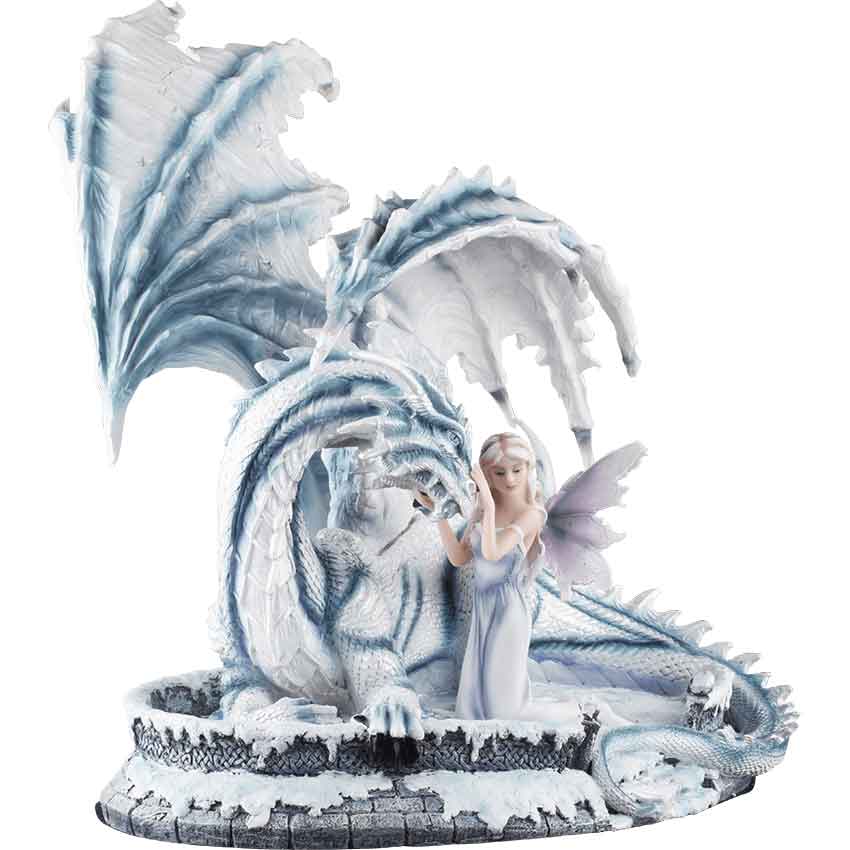 Ice Fairy with Dragon Fairy Figurine