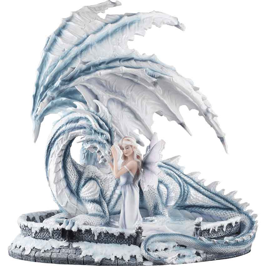 Ice Fairy with Dragon Fairy Figurine