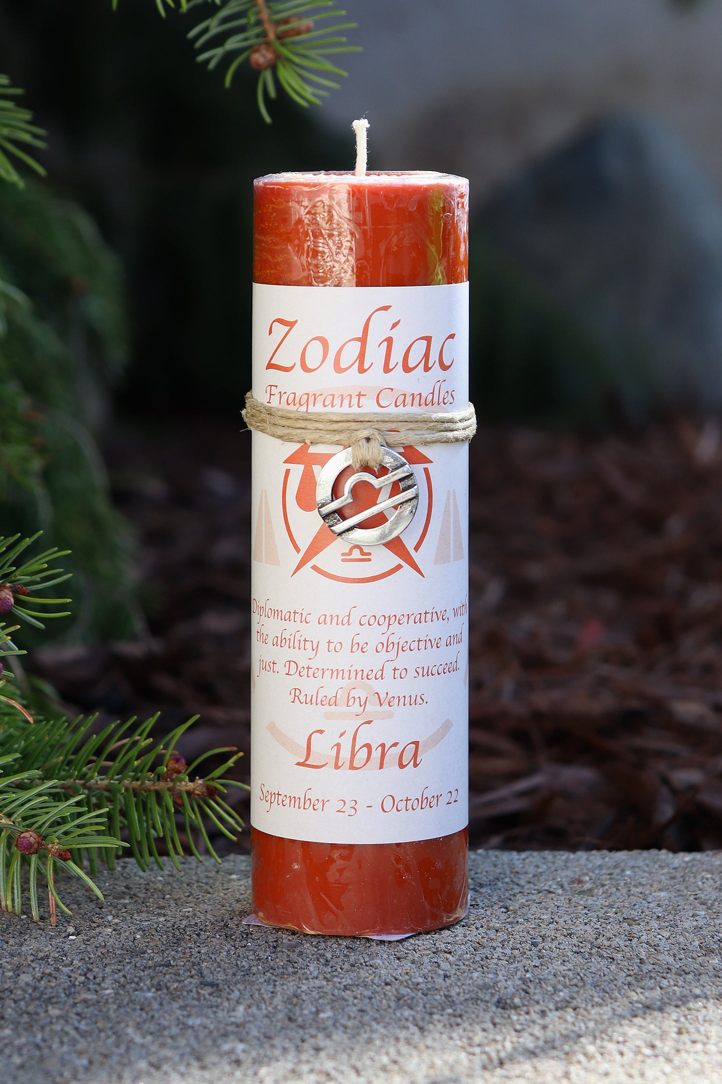 Libra Zodiac Pendant Candle