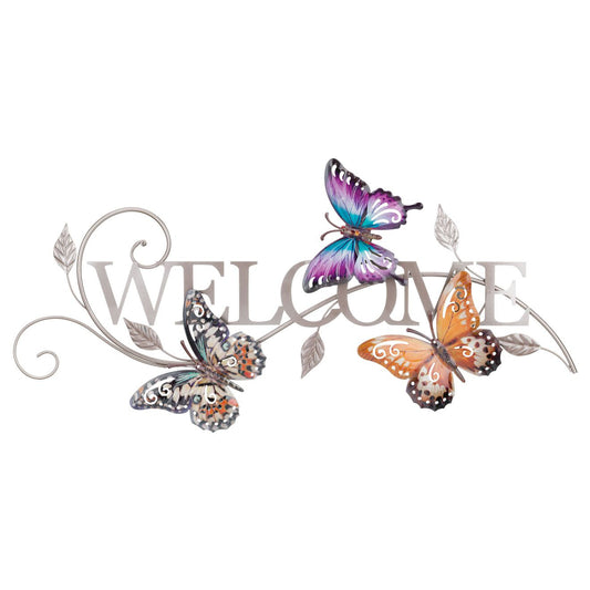 Welcome Butterfly Wall Décor