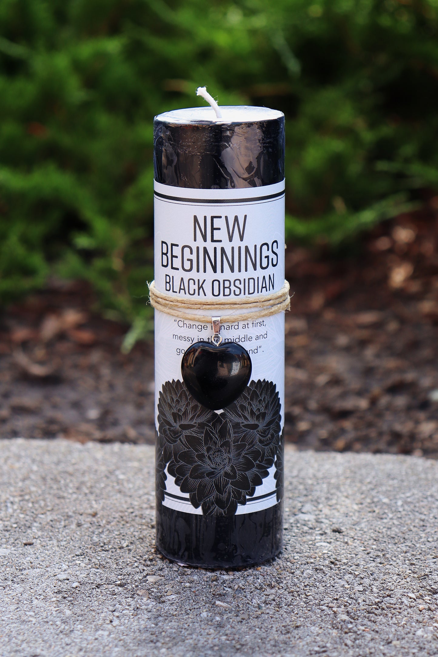 New Beginnings Candle ‧ Black Obsidian
