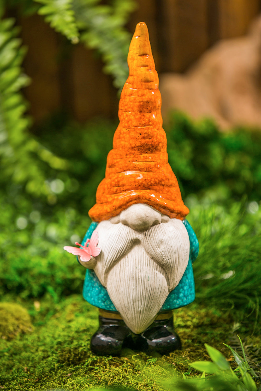 Terracotta Orange Hat Garden Gnome