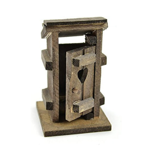 Mini Wood Outhouse