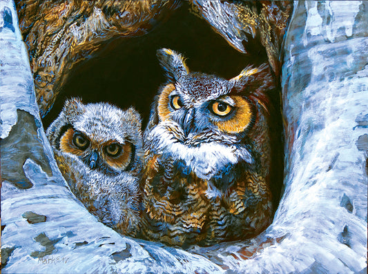 Owl Mom and Baby Jigsaw Puzzle - 500 pc