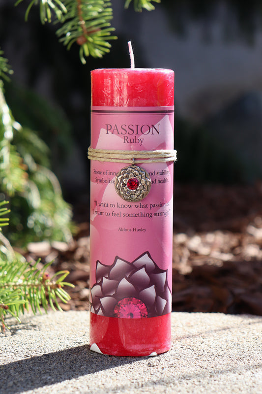 Passion Ruby Lotus Pendant Candle 