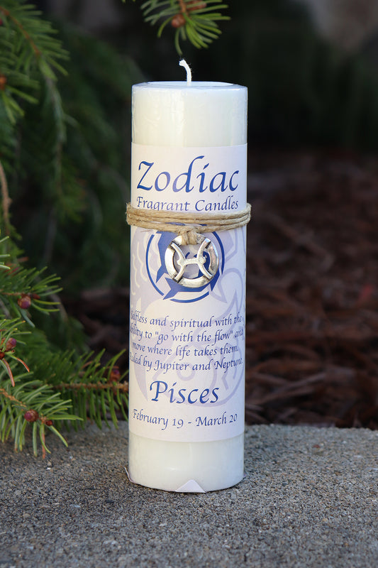 Pisces Zodiac Pendant Candle