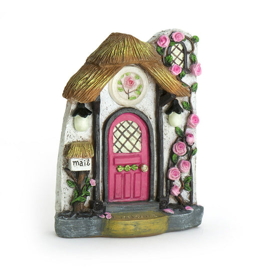 Rose Cottage Door Fairy Door - Glow in the Dark