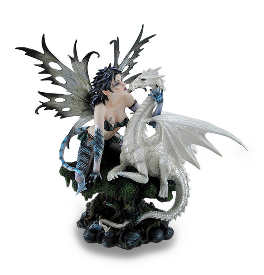 Reptile Tailed Fairy with Snow Dragon