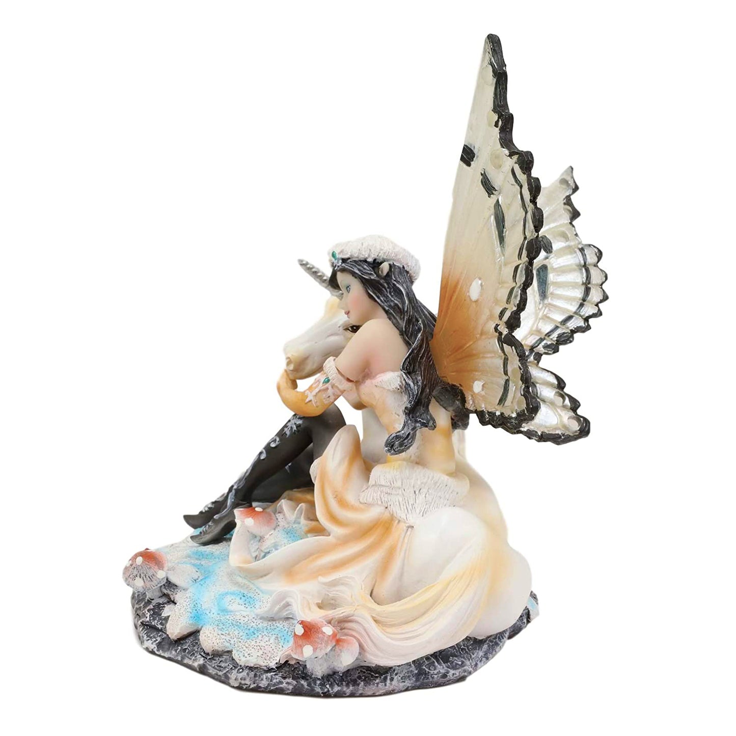 Snowy Fairy with Unicorn Figurine