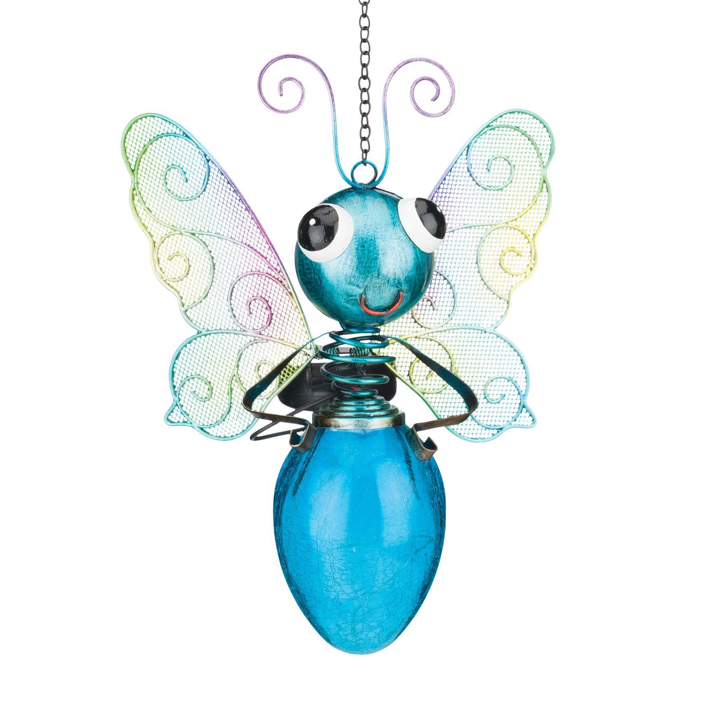 Blue Butterfly Solar Garden Lantern