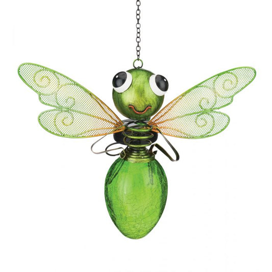 Green Dragonfly Solar Garden Lantern