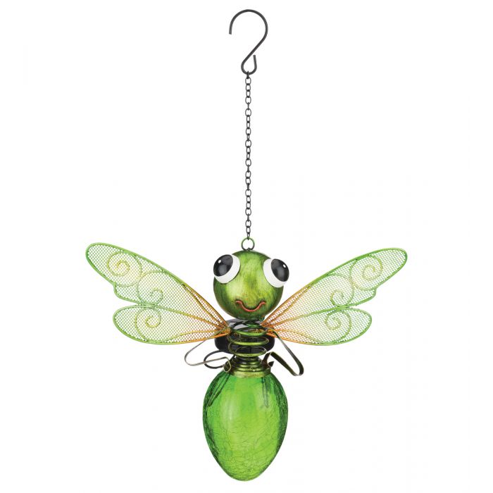 Green Dragonfly Solar Garden Lantern