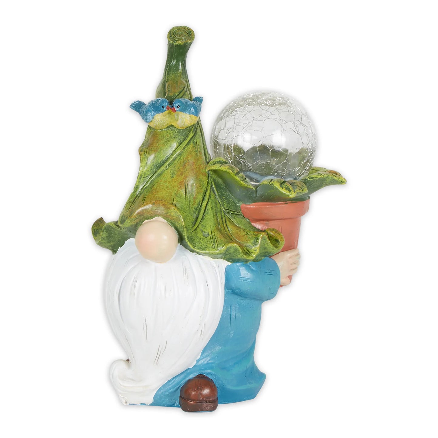 Gnome with Solar Flower Pot