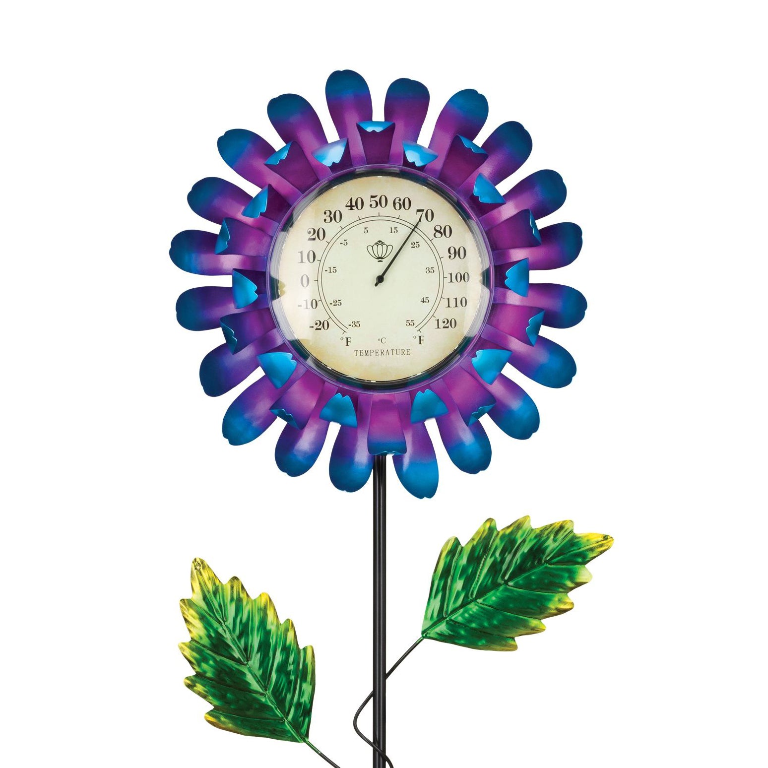 Buttercup Thermometer Solar Garden Stake