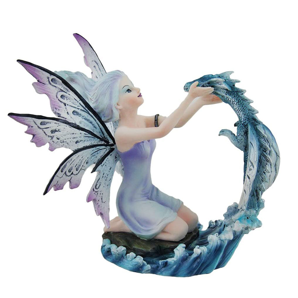 Water Fairy With Dragon Figurine