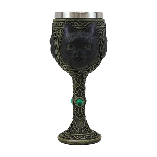 Witching Hour Cat Wine Goblet