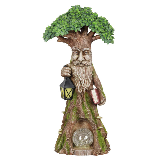 Solar Tree Scholar Carrying Book with Firefly LED Crackle Ball